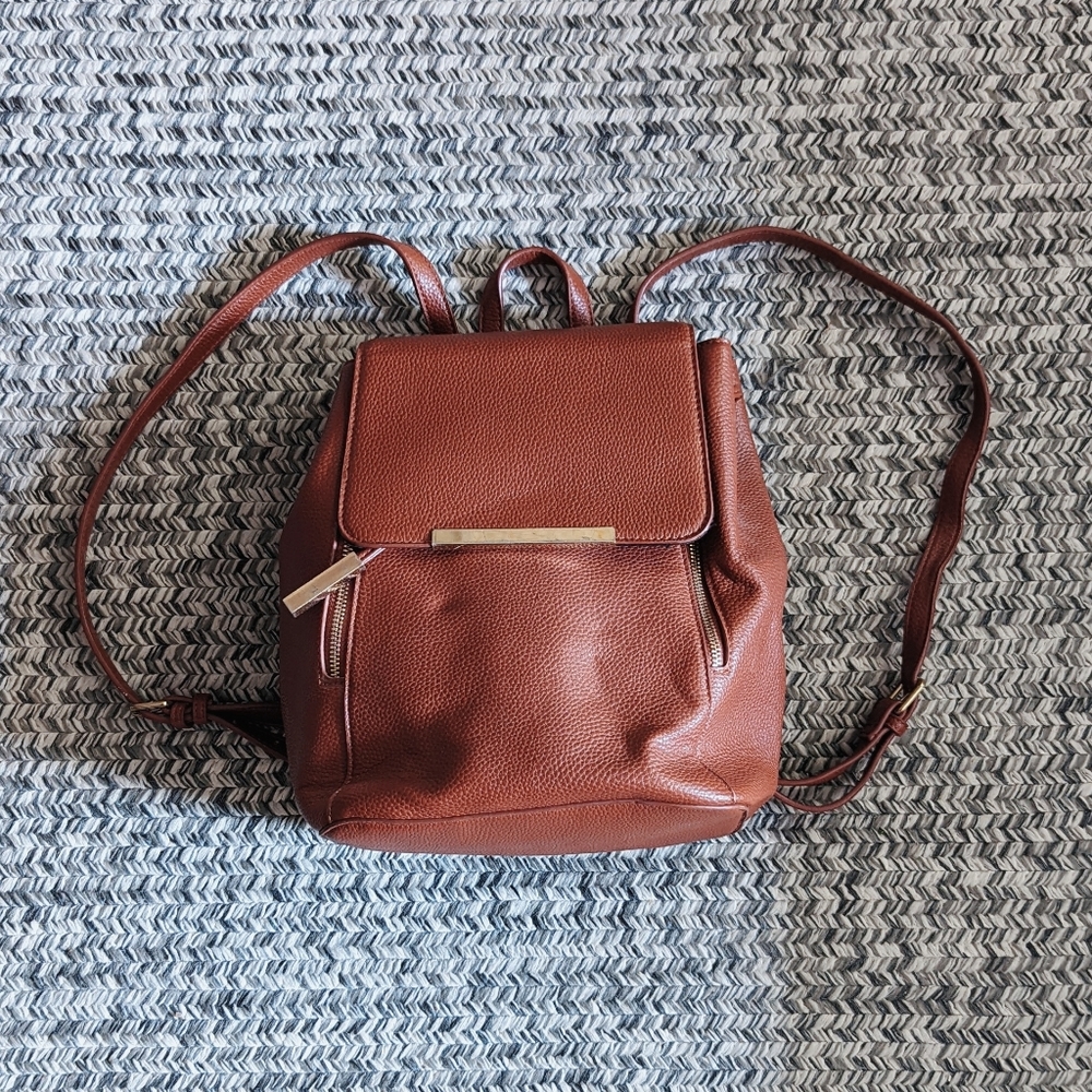 Forever 21 Brown Faux Leather Backpack